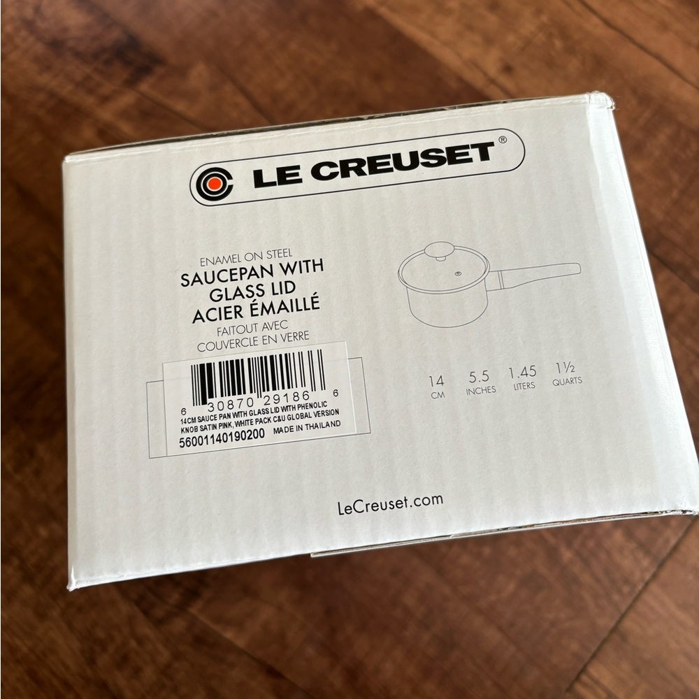 NIB | Le Creuset Saucepan with glass lid | SATIN PINK RARE - Picture 9 of 9